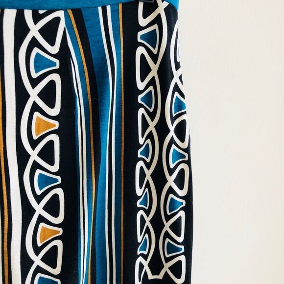 Ann Taylor Loft Black White Green Print Skirt Size 4 - Picture 6 of 8